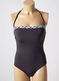 Costum de baie dintr-o singură piesă top bentiță top bentiță maro ADMAS femme