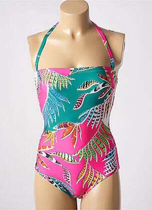 Costum de baie dintr-o singură piesă roz TESSY femeie