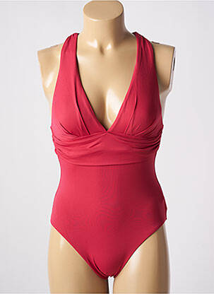 Costum de baie dintr-o singură piesă efect material satinat sutien cu susținere înaltă și burete detașabil roșu SEAFOLLY femeie