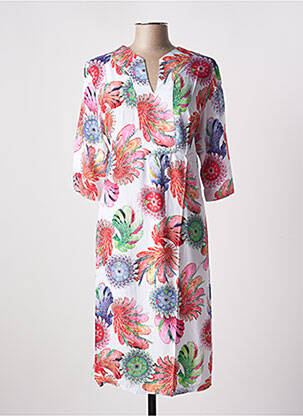 Rochie midi alb TENDANCE UNIQUE femeie