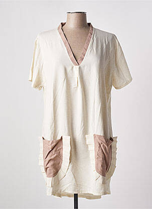 Rochie scurtă bej TENDANCE UNIQUE femeie