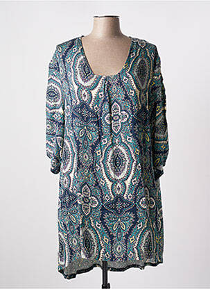 Rochie scurtă mâneci 3/4 mâneci 3/4 verde TENDANCE UNIQUE femeie