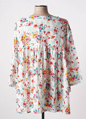 Bluză imprimeu floral mâneci 3/4 roșu TENDANCE UNIQUE femeie