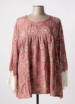 Tunică mâneci lungi roz TENDANCE UNIQUE femeie