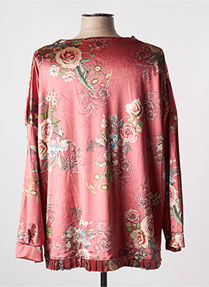 Bluză imprimeu floral mâneci lungi roz TENDANCE UNIQUE femeie