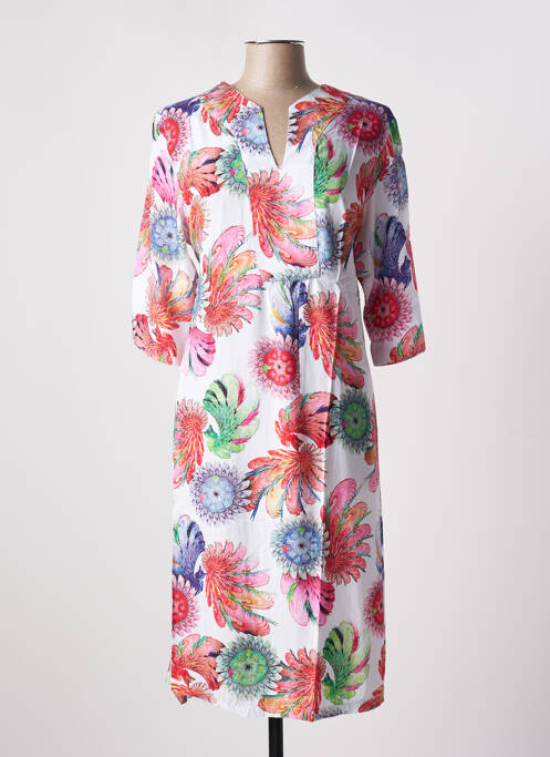 Rochie midi alb TENDANCE UNIQUE femeie