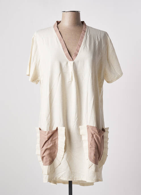 Rochie scurtă bej TENDANCE UNIQUE femeie