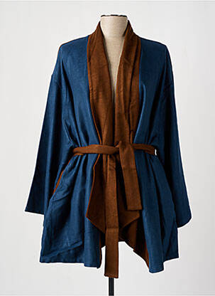 Jachete kimono mâneci lungi albastru TENDANCE UNIQUE femeie