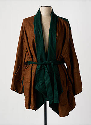 Jachete kimono mâneci lungi maro TENDANCE UNIQUE femeie