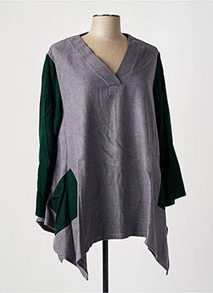 Tunică mâneci lungi gri TENDANCE UNIQUE femeie