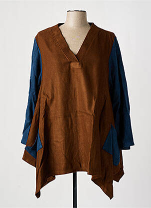 Tunică mâneci lungi maro TENDANCE UNIQUE femeie