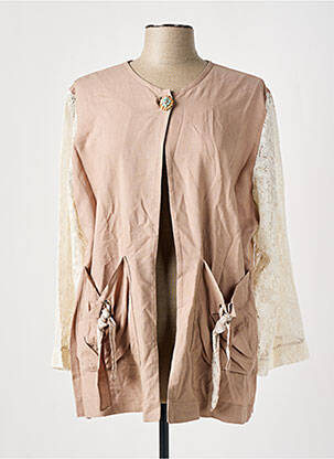 Jachete casual buzunare bej TENDANCE UNIQUE femeie