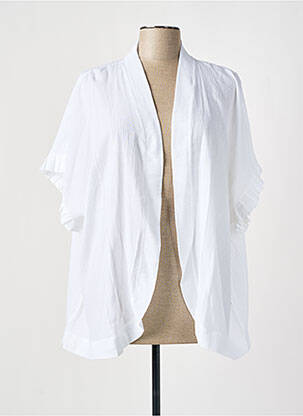 Jachete kimono ușoară și transparentă alb TENDANCE UNIQUE femeie