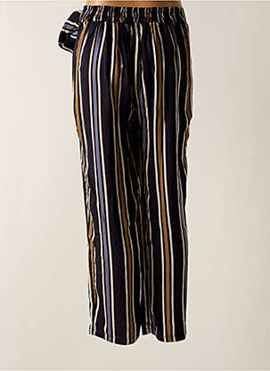 Pantalon drept talie elastică albastru TENDANCE UNIQUE femeie