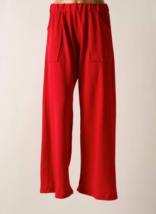 Pantalon larg roșu TENDANCE UNIQUE femeie