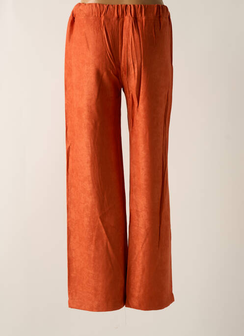 Pantalon drept portocaliu TENDANCE UNIQUE femeie