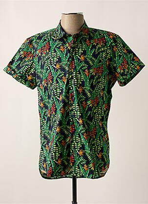 Cămașă cu mâneci scurte verde NUMEROLOGIE bărbat