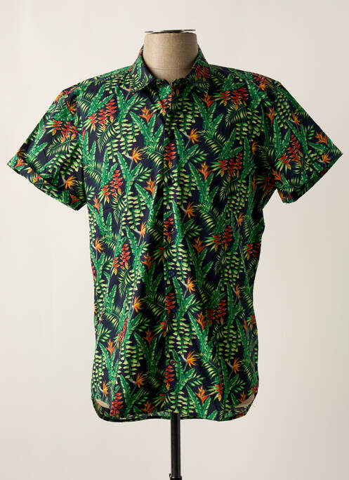 Cămașă cu mâneci scurte verde NUMEROLOGIE bărbat