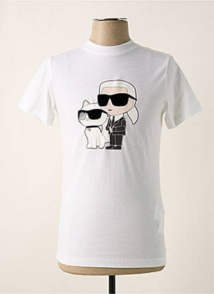 Tricou alb KARL LAGERFELD bărbat