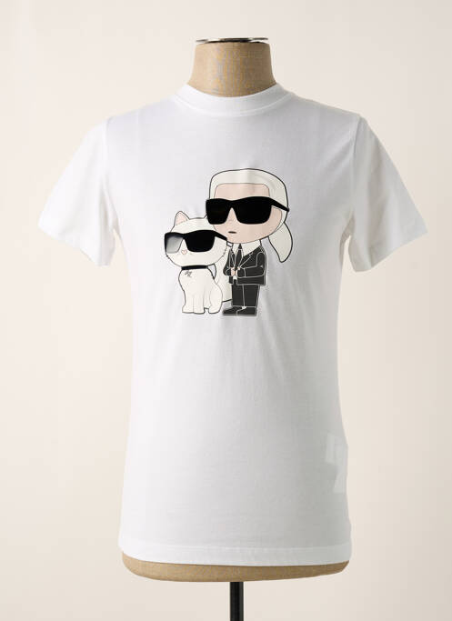Tricou alb KARL LAGERFELD bărbat