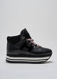 Adidași material neted toc de 4 la 6 cm negru HOGAN femeie