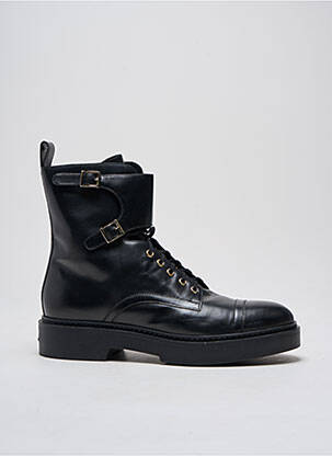Botine/ghete material neted toc de 4 la 6 cm negru SANTONI femeie