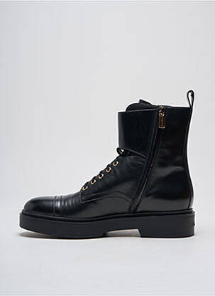Botine/ghete material neted toc de 4 la 6 cm negru SANTONI femeie