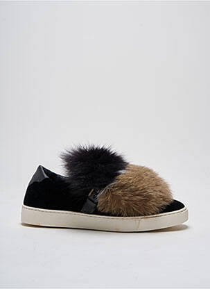 Adidași închidere elastică toc plat până la 3 cm negru SANTONI femeie