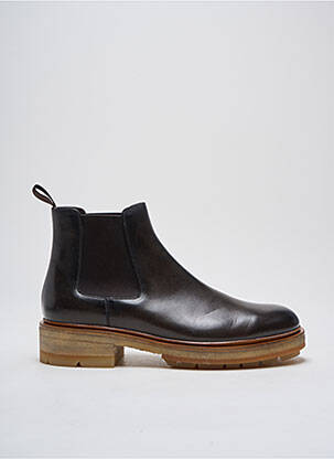 Botine/ghete material neted toc de 4 la 6 cm maro SANTONI femeie