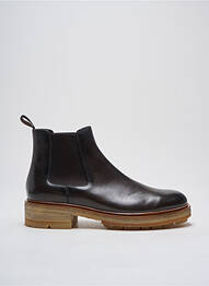 Botine/ghete material neted toc de 4 la 6 cm maro SANTONI femme