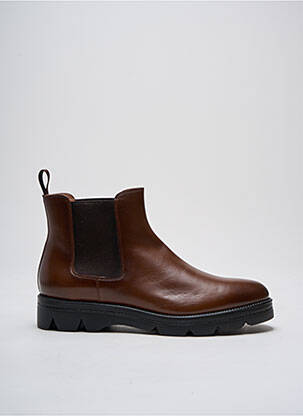Botine/ghete material neted toc plat până la 3 cm maro SANTONI femeie