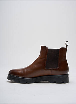 Botine/ghete material neted toc plat până la 3 cm maro SANTONI femeie