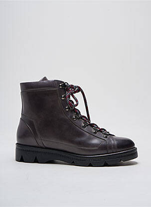 Botine/ghete material neted toc plat până la 3 cm gri SANTONI femeie