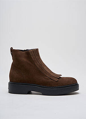 Botine/ghete nubuc toc de 4 la 6 cm maro SANTONI femeie
