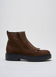 Botine/ghete nubuc toc de 4 la 6 cm maro SANTONI femme