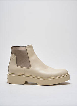 Botine/ghete material neted toc plat până la 3 cm bej SANTONI femeie