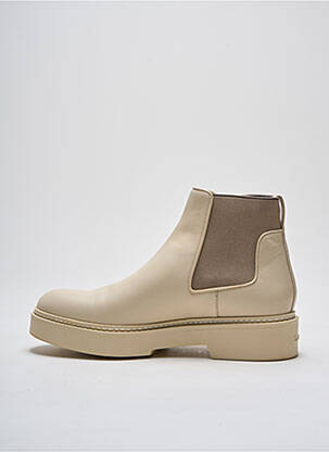 Botine/ghete material neted toc plat până la 3 cm bej SANTONI femeie