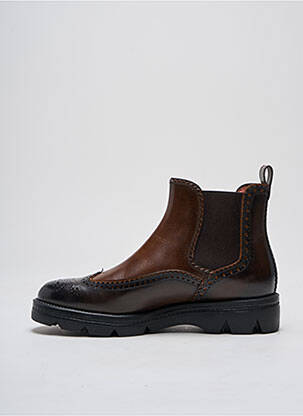 Botine/ghete material neted toc plat până la 3 cm maro SANTONI femeie