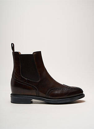 Botine/ghete material neted toc plat până la 3 cm maro SANTONI femeie