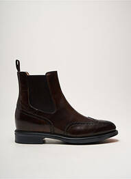 Botine/ghete material neted toc plat până la 3 cm maro SANTONI femme