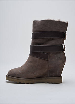 Botine/ghete umplută toc de 4 la 6 cm maro ASH femeie