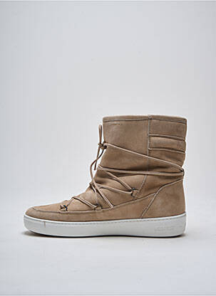Botine/ghete umplută toc plat până la 3 cm bej MOON BOOT femeie
