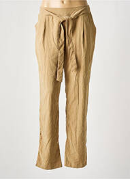 Pantalon drept talie elastică mărime normală bej MADISON femme
