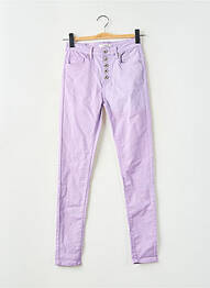 Pantalon slim conic talie înaltă violet NINA CARTER femme