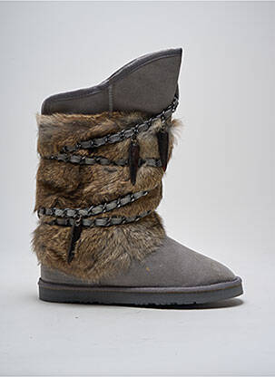 Botine/ghete umplută toc plat până la 3 cm gri AUSTRALIA LUXE COLLECTIVE femeie