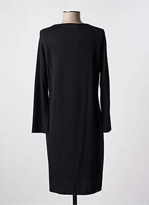 Rochie midi imprimeu fantezie mâneci lungi negru KALISSON femeie