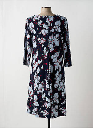 Rochie midi imprimeu floral mâneci 3/4 albastru SIGNATURE femeie