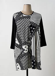 Rochie scurtă mâneci 3/4 mâneci 3/4 negru SIGNATURE femme