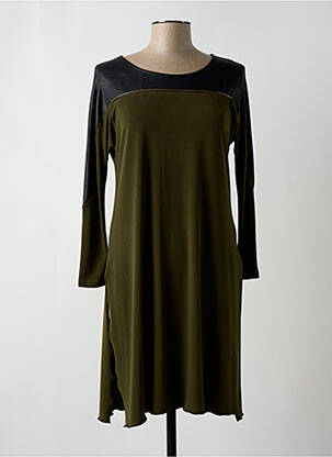 Rochie midi mâneci lungi mâneci lungi verde SPG JENUAN femeie