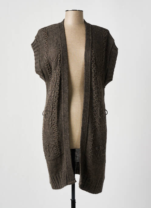 Vestă cu mâneci scurte maro UN POINT C EST TOUT femeie